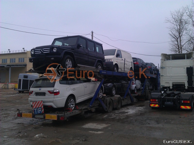 Autotransporter nach Russland. Fahrzeugüberführung.