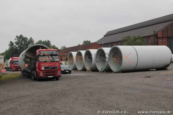 Windkraftanlage Spezialtransport Kasachstan semi lkw