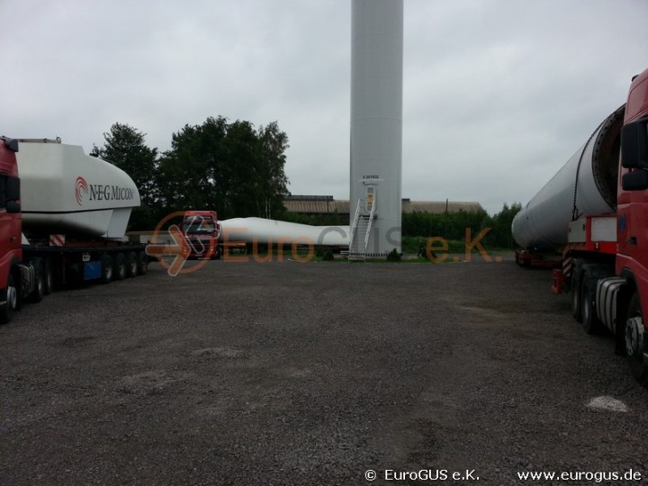 Windkraftanlage Übermaßtransport Russland Kasachstan