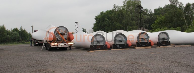 Transport von Windkraftanlagen nach Kasachstan