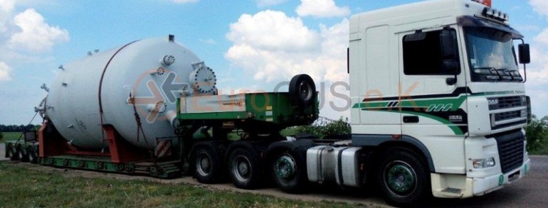 Internationale Transporte von Lagerbehältern, Silos oder Tanks nach Russland, Ukraine & Kasachstan und nach andere GUS Staaten