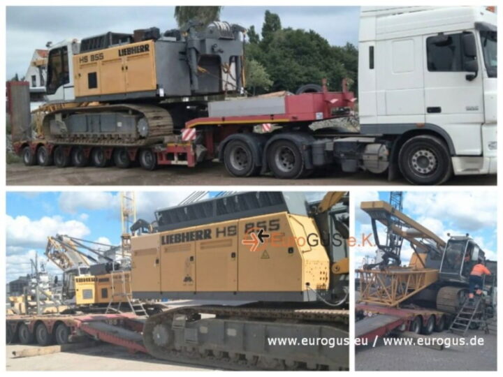 Kettenbagger Liebherr HS 855 HD Schwertransport